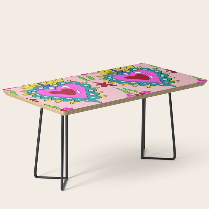 Hot Pink Sacred Hearts Coffee Table Gallery Image 1