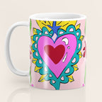 Hot Pink Sacred Hearts Coffee Mug Gallery Image 3