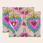 Hot Pink Sacred Hearts Placemat Gallery Image 1