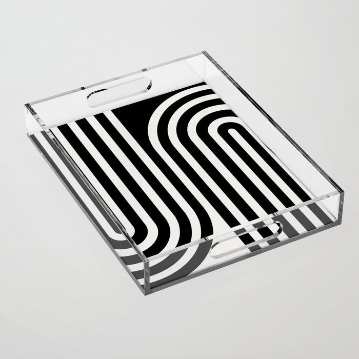 Bold Curvature Stripes XXXVI Acrylic Tray Gallery Image 1