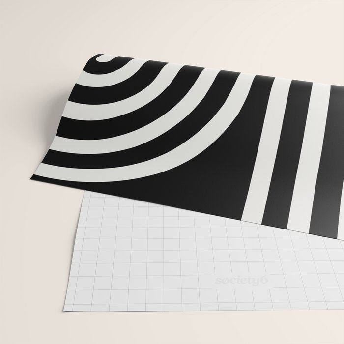 Bold Curvature Stripes XXXVI Wrapping Paper Gallery Image 2