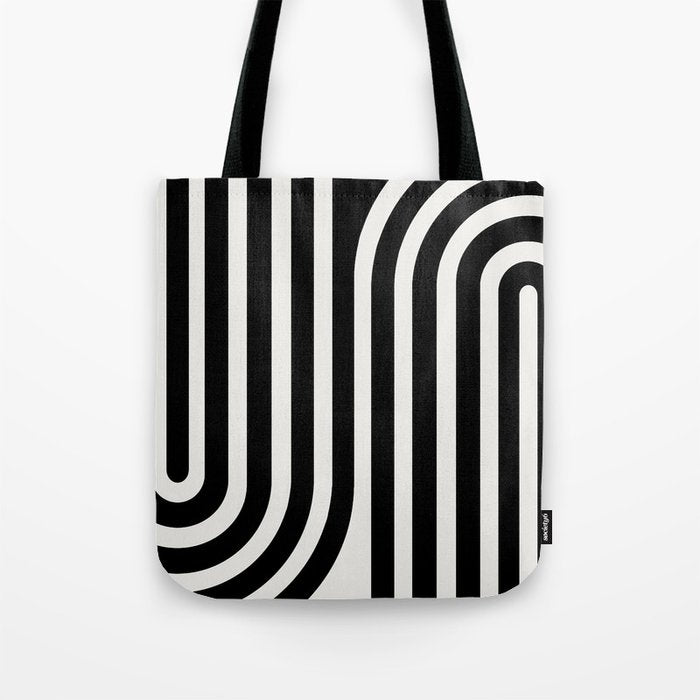 Bold Curvature Stripes XXXVI Tote Bag Gallery Image 1