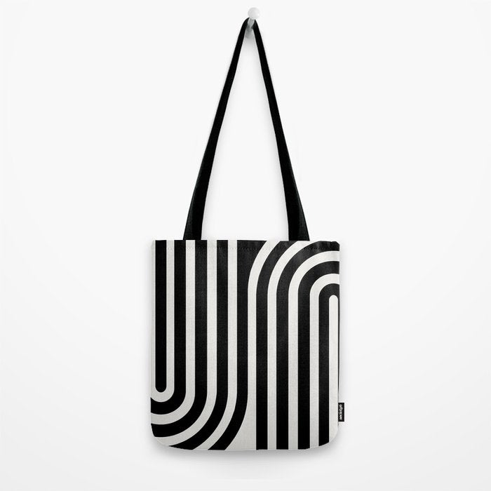 Bold Curvature Stripes XXXVI Tote Bag Gallery Image 2