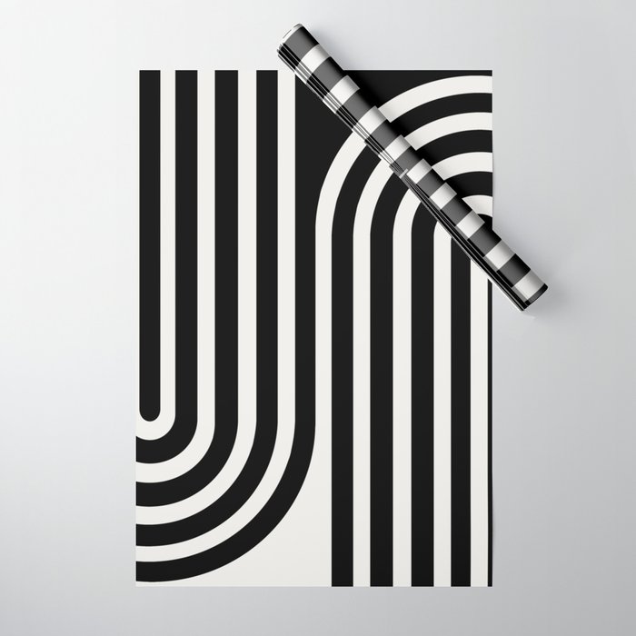 Bold Curvature Stripes XXXVI Wrapping Paper Gallery Image 1