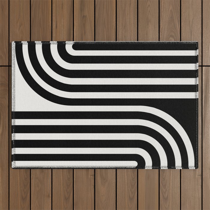 Bold Curvature Stripes XXXVI Outdoor Rug Gallery Image 1