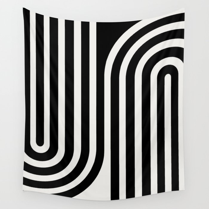 Bold Curvature Stripes XXXVI Wall Tapestry Gallery Image 4