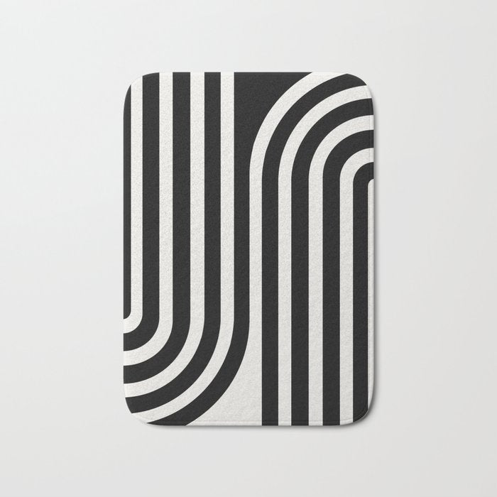Bold Curvature Stripes XXXVI Bath Mat Gallery Image 1