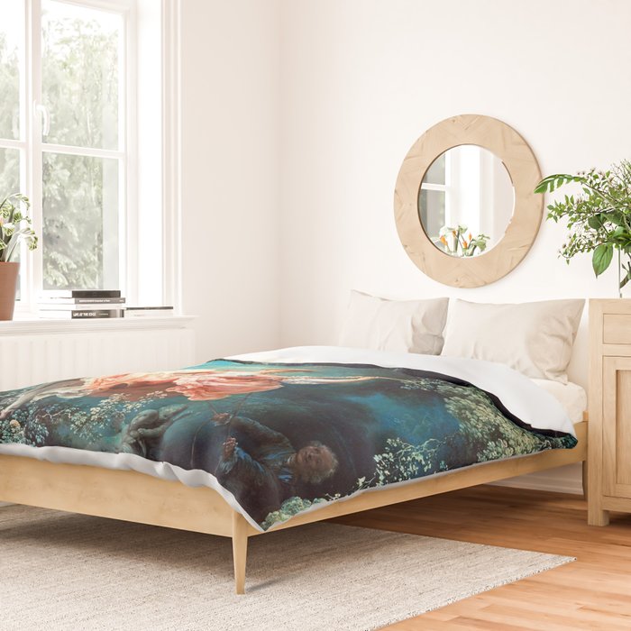 Jean Honore Fragonard The Swing Duvet Cover Gallery Image 2