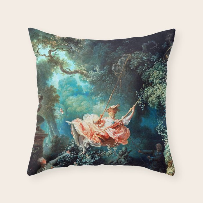 Jean Honore Fragonard The Swing Throw Pillow Gallery Image 1