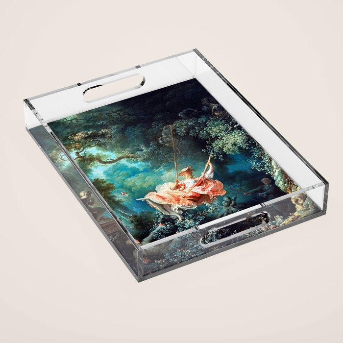 Jean Honore Fragonard The Swing Acrylic Tray Gallery Image 1