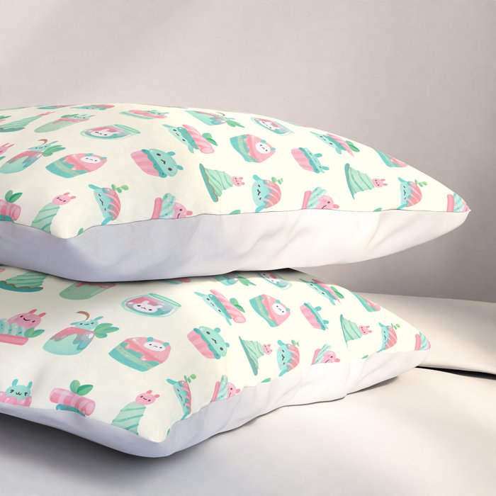 Choco Mint Rabbit Pillow Sham Gallery Image 3