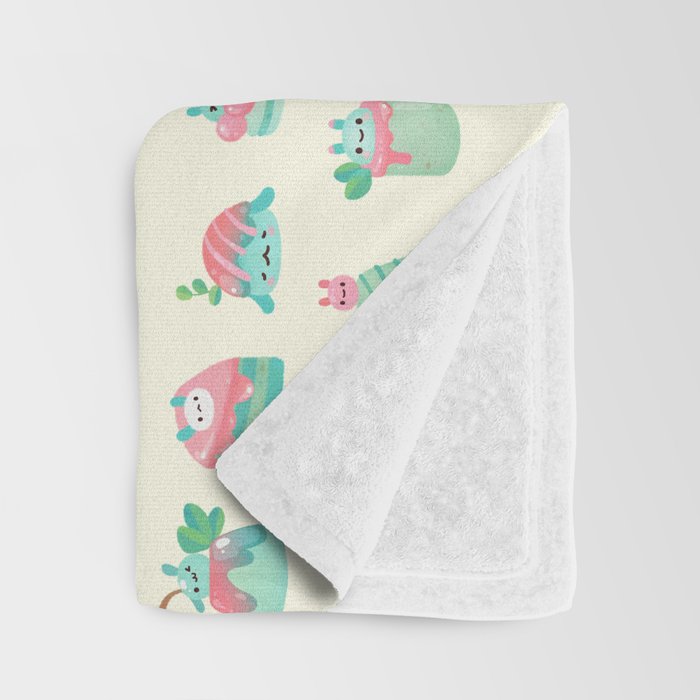 Choco Mint Rabbit Throw Blanket Gallery Image 3