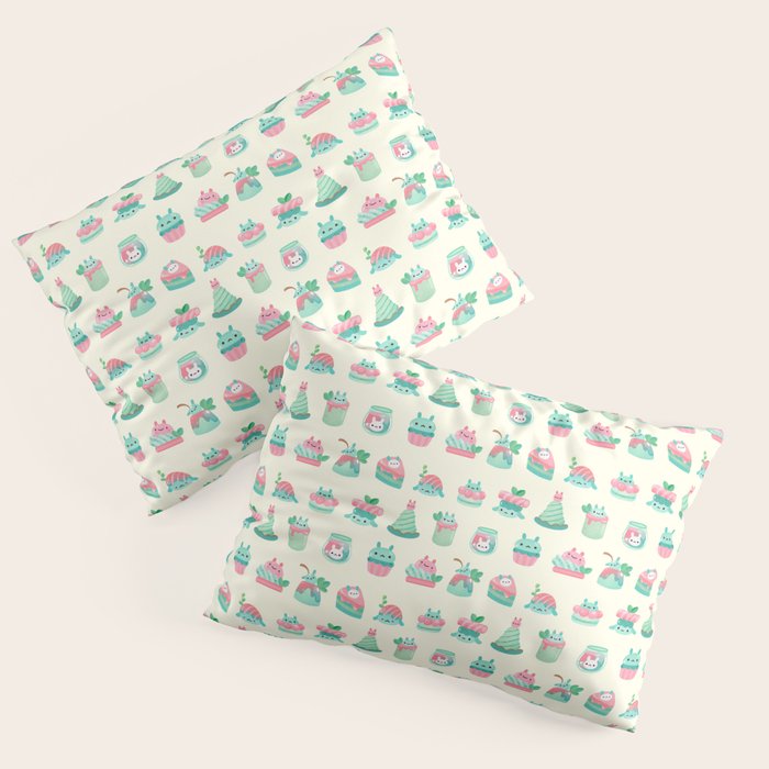 Choco Mint Rabbit Pillow Sham Gallery Image 3