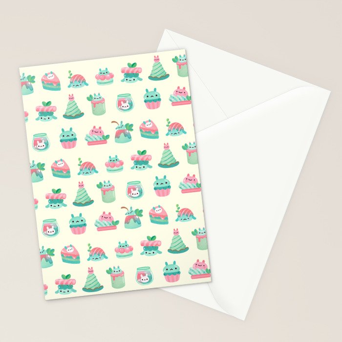 Choco Mint Rabbit Stationery Card Gallery Image 2