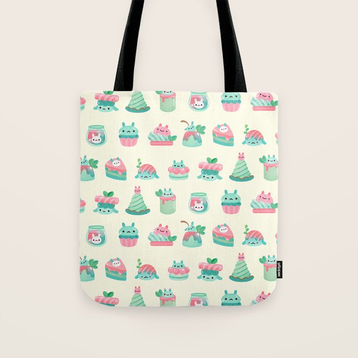 Choco Mint Rabbit Tote Bag Gallery Image 1