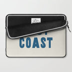 Best Coast - Navy Blue and Beige Typography Laptop Sleeve Gallery Image 2