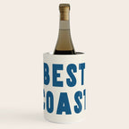 Best Coast - Navy Blue and Beige Typography Wine Chiller Gallery Image 1