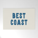 Best Coast - Navy Blue and Beige Typography Welcome Mat Gallery Image 1