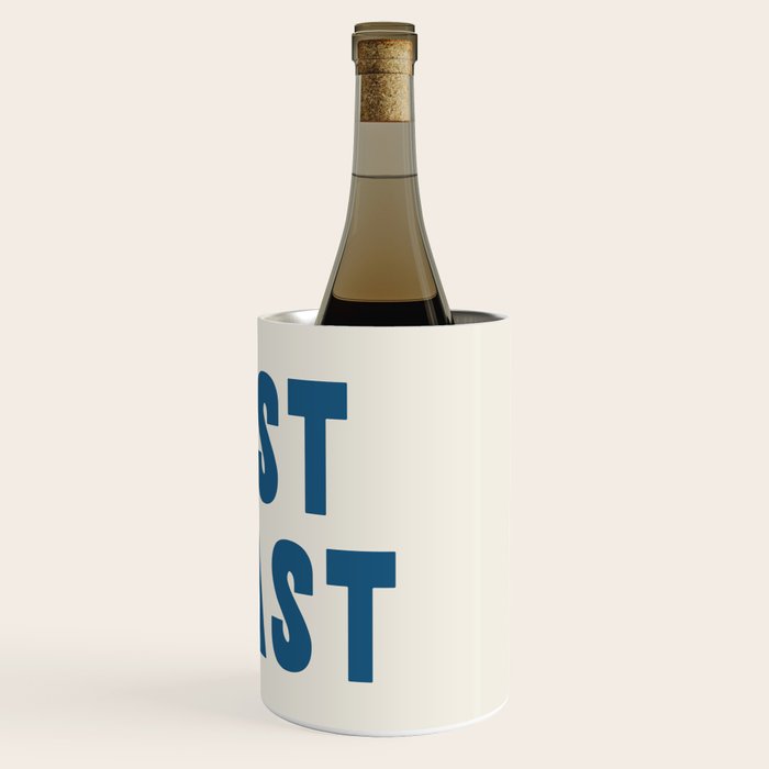 Best Coast - Navy Blue and Beige Typography Wine Chiller Gallery Image 3