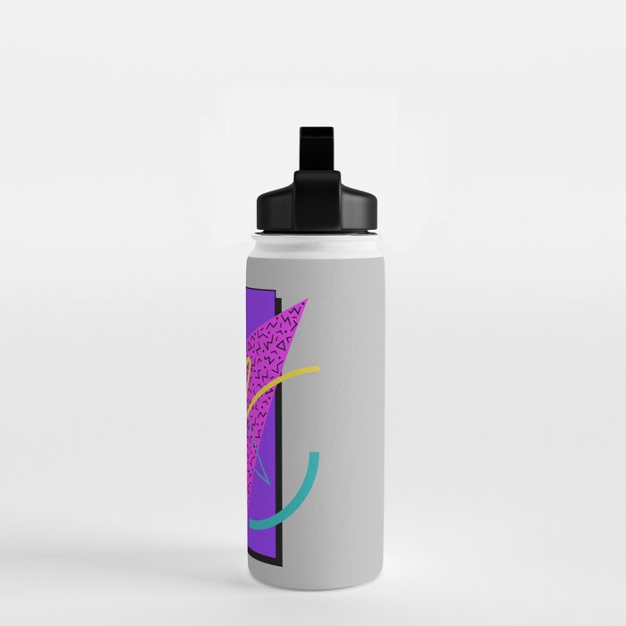 Memphis Pattern 134 - 80s and 90s Retrowave Water Bottle Gallery Image 2
