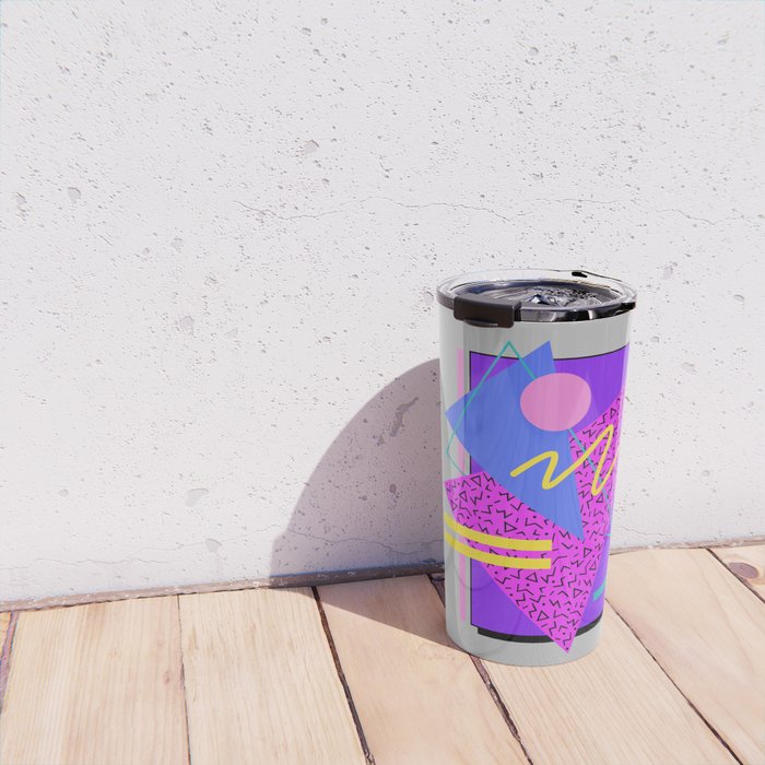 Memphis Pattern 134 - 80s and 90s Retrowave Travel Mug Gallery Image 4