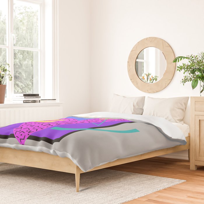 Memphis Pattern 134 - 80s and 90s Retrowave Duvet Cover Gallery Image 2