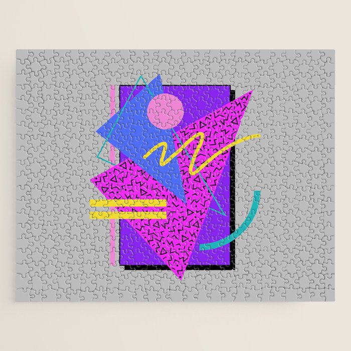 Memphis Pattern 134 - 80s and 90s Retrowave Jigsaw Puzzle Gallery Image 1