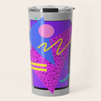 Memphis Pattern 134 - 80s and 90s Retrowave Travel Mug Gallery Image 1