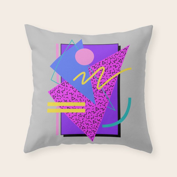 Memphis Pattern 134 - 80s and 90s Retrowave Throw Pillow Gallery Image 6