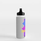 Memphis Pattern 134 - 80s and 90s Retrowave Water Bottle Gallery Image 3