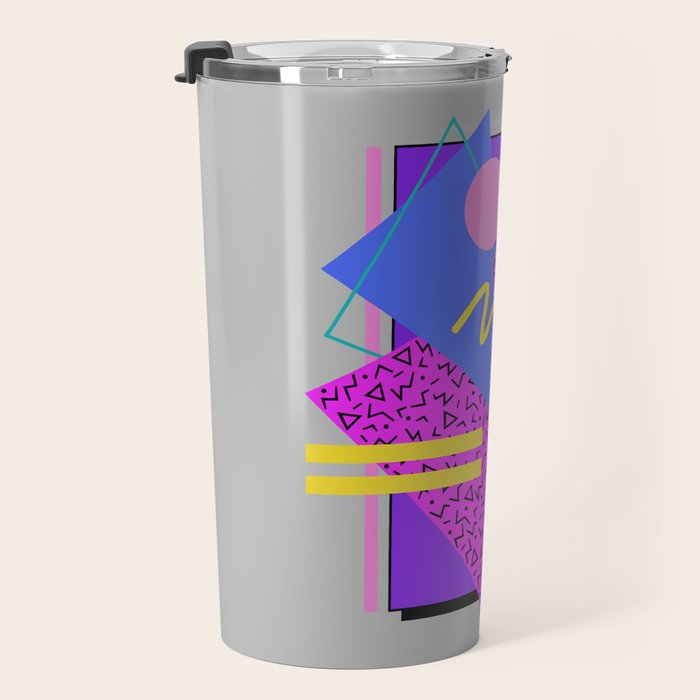 Memphis Pattern 134 - 80s and 90s Retrowave Travel Mug Gallery Image 3