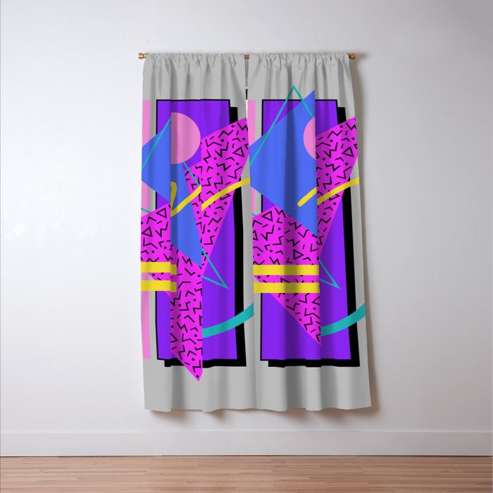 Memphis Pattern 134 - 80s and 90s Retrowave Window Curtain Gallery Image 3