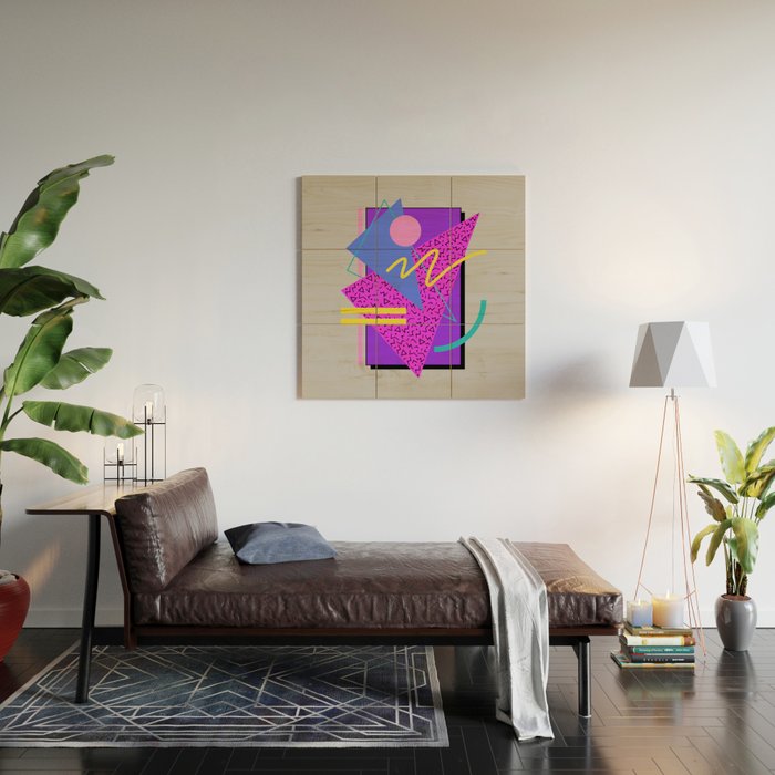 Memphis Pattern 134 - 80s and 90s Retrowave Wood Wall Art Gallery Image 2