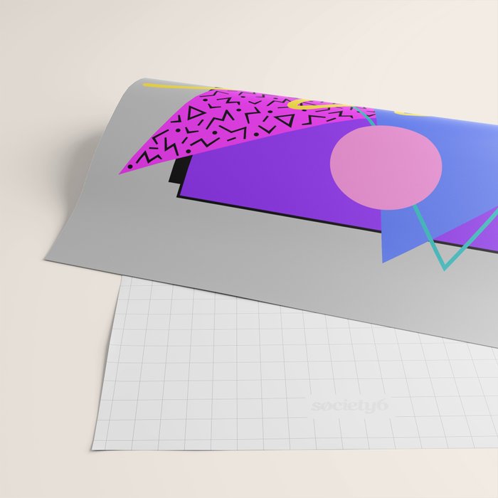 Memphis Pattern 134 - 80s and 90s Retrowave Wrapping Paper Gallery Image 2