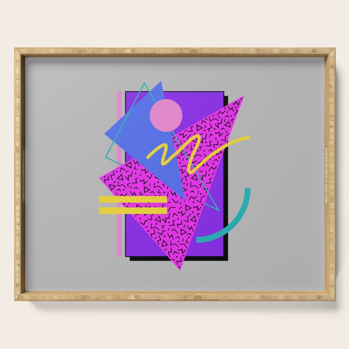 Memphis Pattern 134 - 80s and 90s Retrowave Serving Tray Gallery Image 1