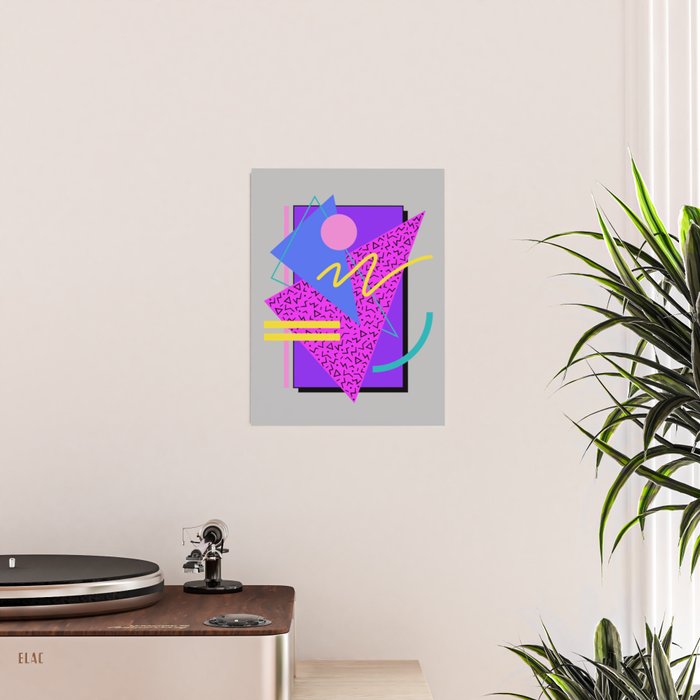 Memphis Pattern 134 - 80s and 90s Retrowave Poster Gallery Image 2
