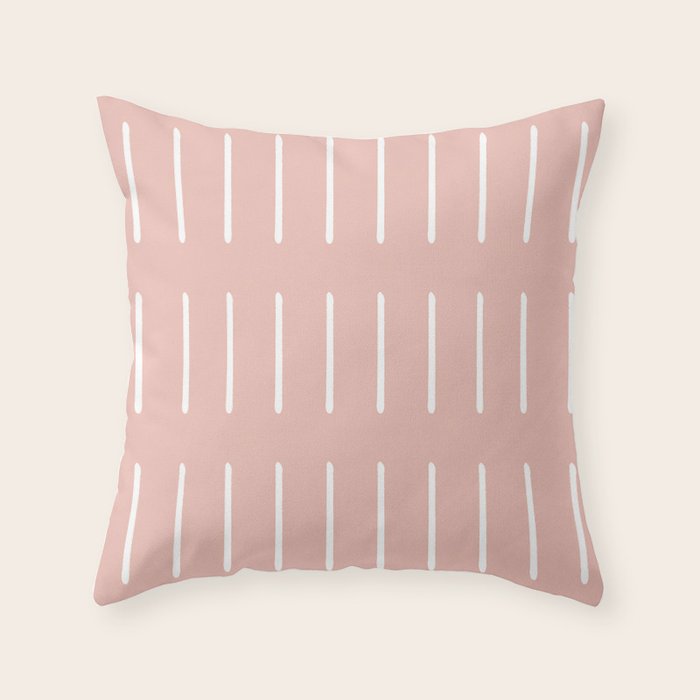 Mudcloth (Blush) Throw Pillow Gallery Image 6