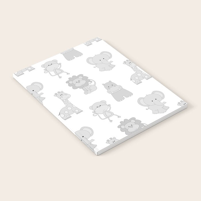 Gray Safari Animals Baby Nursery Notebook Gallery Image 2