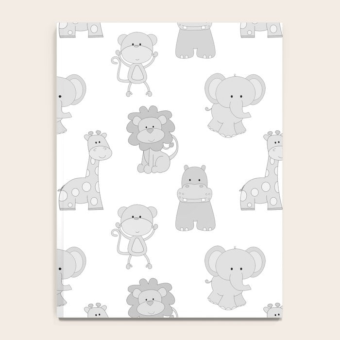 Gray Safari Animals Baby Nursery Notebook Gallery Image 4