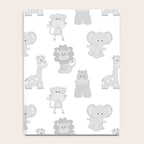 Gray Safari Animals Baby Nursery Notebook Gallery Image 4