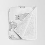 Gray Safari Animals Baby Nursery Throw Blanket Gallery Image 3
