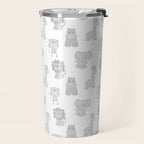 Gray Safari Animals Baby Nursery Travel Mug Gallery Image 2