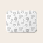 Gray Safari Animals Baby Nursery Bath Mat Gallery Image 1