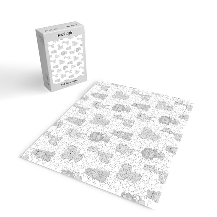 Gray Safari Animals Baby Nursery Jigsaw Puzzle Gallery Image 2