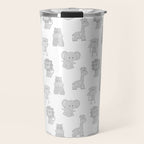Gray Safari Animals Baby Nursery Travel Mug Gallery Image 1