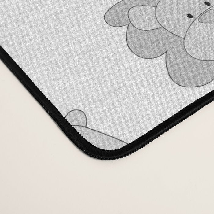 Gray Safari Animals Baby Nursery Desk Mat Gallery Image 4