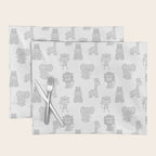 Gray Safari Animals Baby Nursery Placemat Gallery Image 1