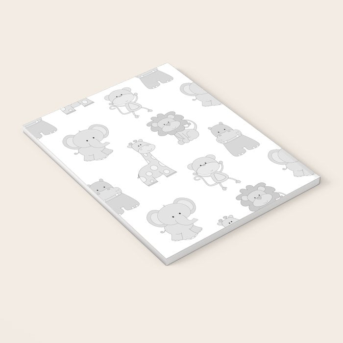 Gray Safari Animals Baby Nursery Notebook Gallery Image 3