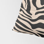 Zebra Print Zebra Stripes Wild Animal Print Zebra Pattern Modern Black And Beige Tan Light Brown Pillow Sham Gallery Image 4