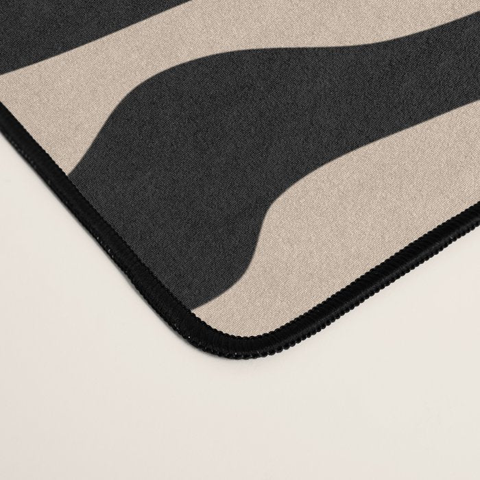 Zebra Print Zebra Stripes Wild Animal Print Zebra Pattern Modern Black And Beige Tan Light Brown Desk Mat Gallery Image 4